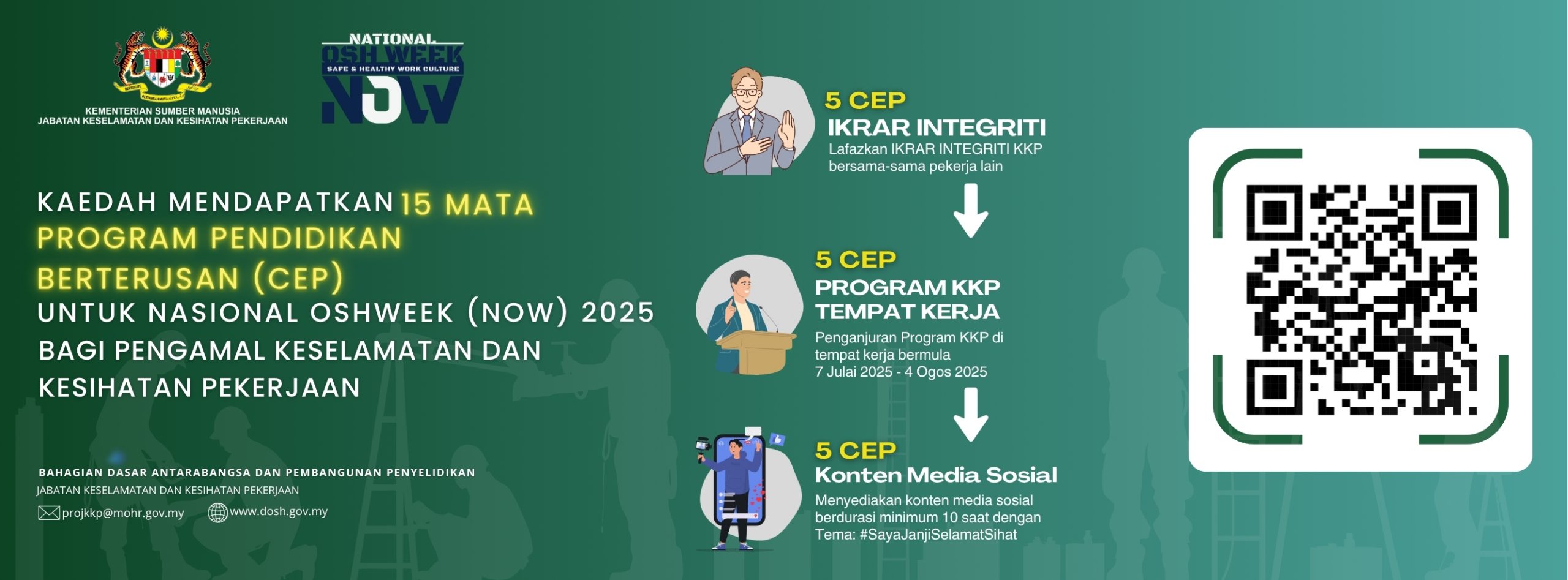 HEBAHAN PROMOSI SEMPENA OSH WEEK 2025 MELALUI PAPARAN RIBBON BAR DI DASHBOARD MyKKP
