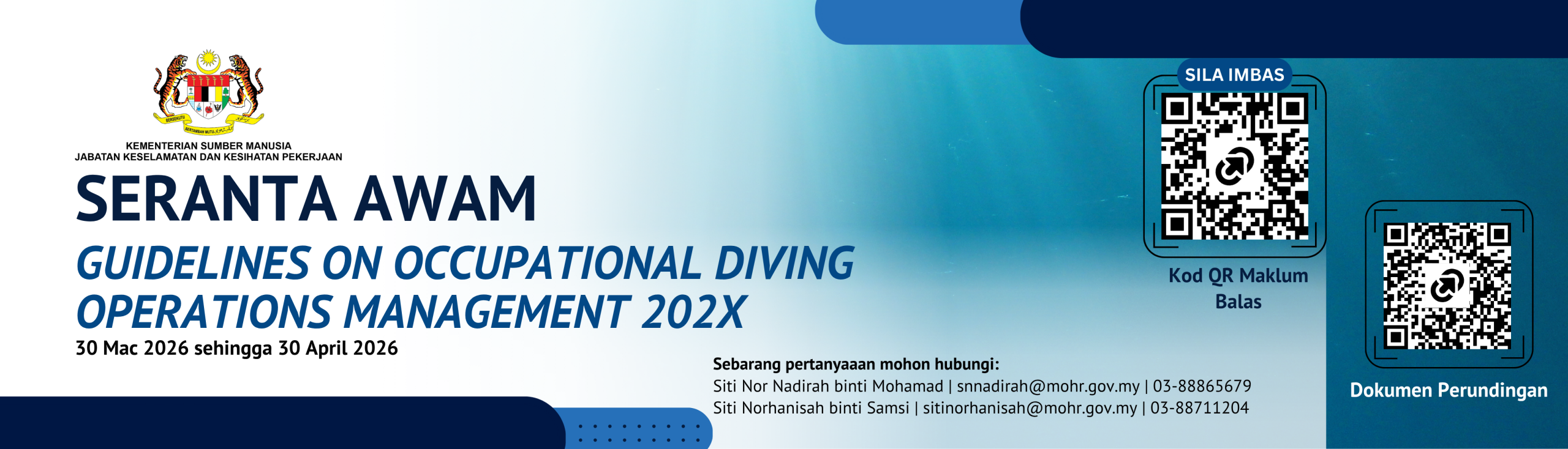 Banner Seranta Awam GP Occ. Diving