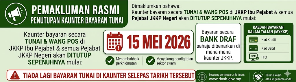 penutupan bayaran tunai