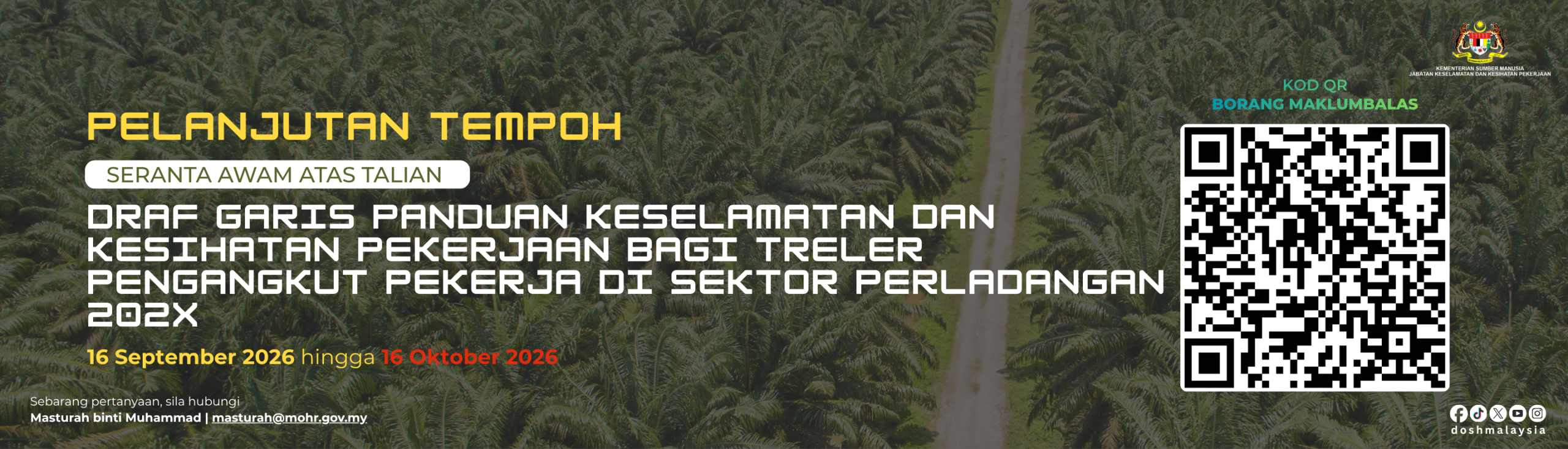 Garis Panduan Keselamatan dan Kesihatan Pekerjaan Bagi Treler Pengangkut Pekerja di Sektor Perladangan 202X